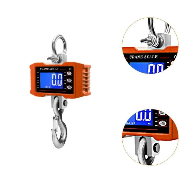 PLT Power Dijital Vinç Terazisi 1000 kg | Endüstriyel Tartım, LCD Ekranlı  Vinç Terazisi 1000 kg – PLT Power Marka, Kg/Lb Seçimli, LCD Ekranlı  PLT Power Dijital Vinç Baskülü – 1 Ton Kapasiteli Tartım Cihazı