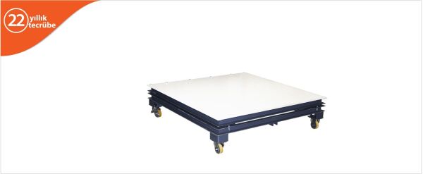 TEM 120x120 cm 1500 Kg 500 Gr Hassasiyetli Çelik Elektronik Baskül – Darbelere Dayanıklı Elektromekanik Yapı